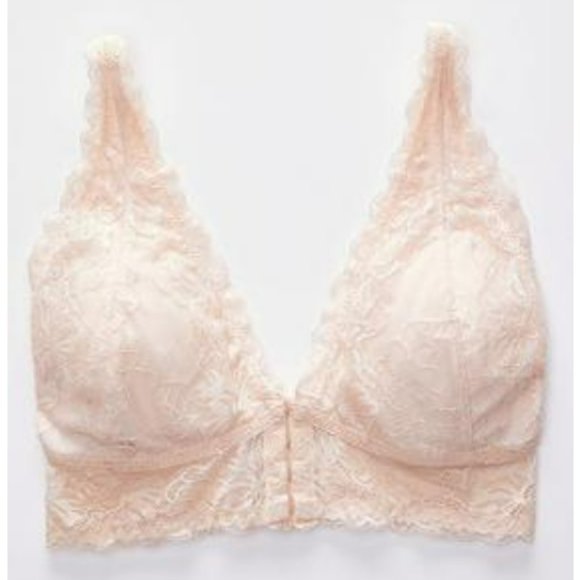 FREE W/BUNDLE Rene Rolf Front Hook Lace Bralette Blush Pink Sz 2X One Per Order - Picture 5 of 6